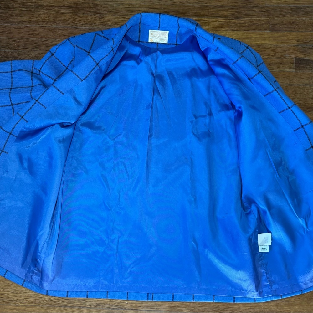 Pendleton Blue Windowpane Blazer Jacket - Picture 8 of 13